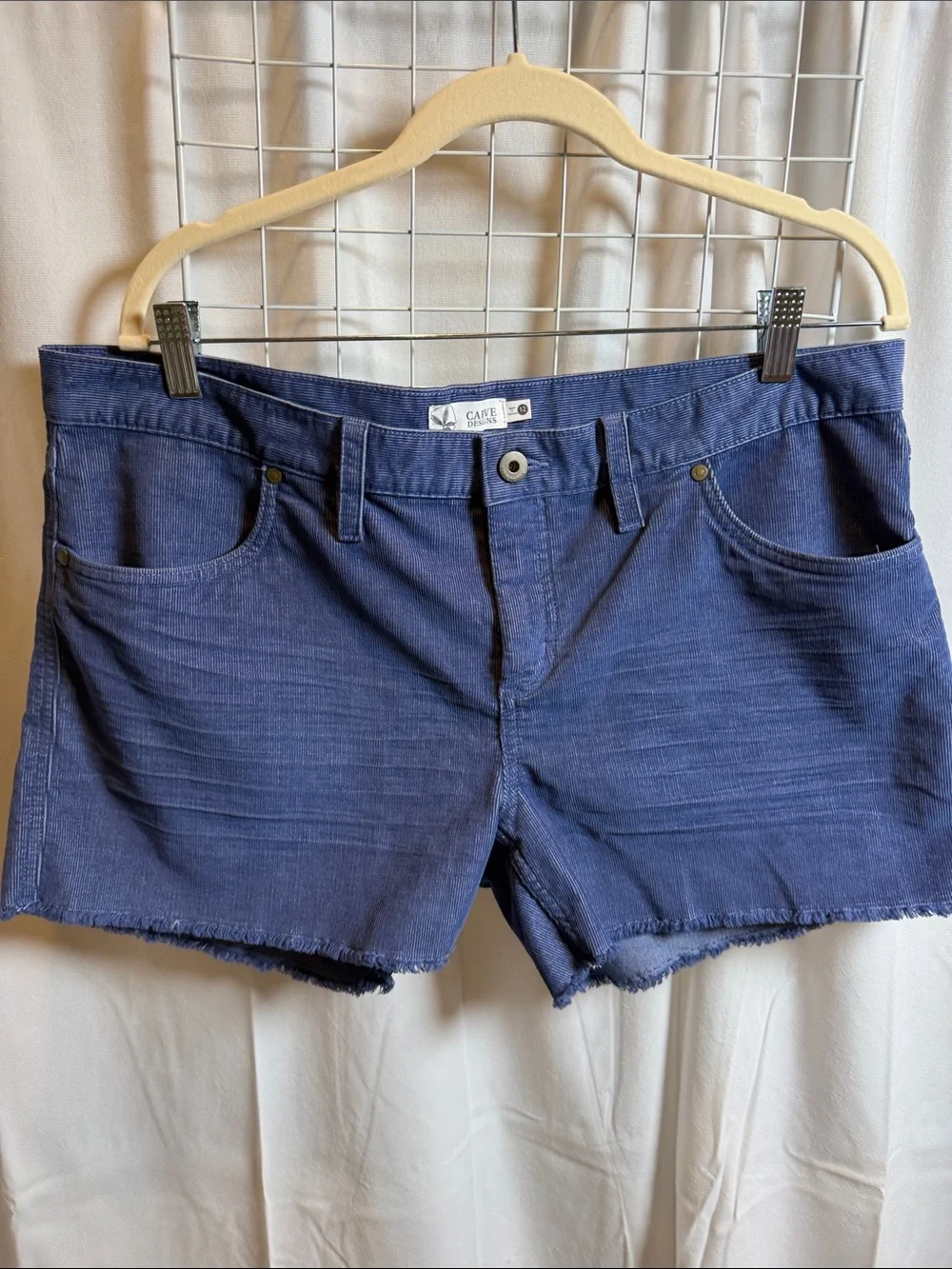 Carve Designs Blue corduroy Cutoff Shorts 12 - Picture 1 of 8